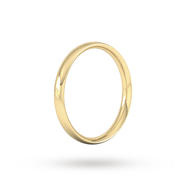 Goldsmiths 2.5mm Traditional Court Standard Wedding Ring In 9 Carat Yellow Gold