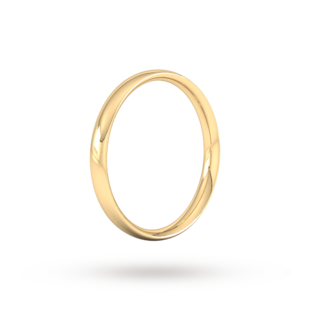 Goldsmiths 2.5mm Traditional Court Standard Wedding Ring In 9 Carat Yellow Gold
