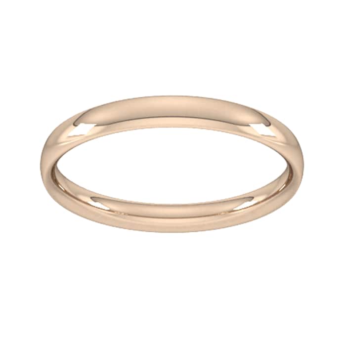 Goldsmiths 2.5mm Traditional Court Standard Wedding Ring In 9 Carat Rose Gold - Ring Size K