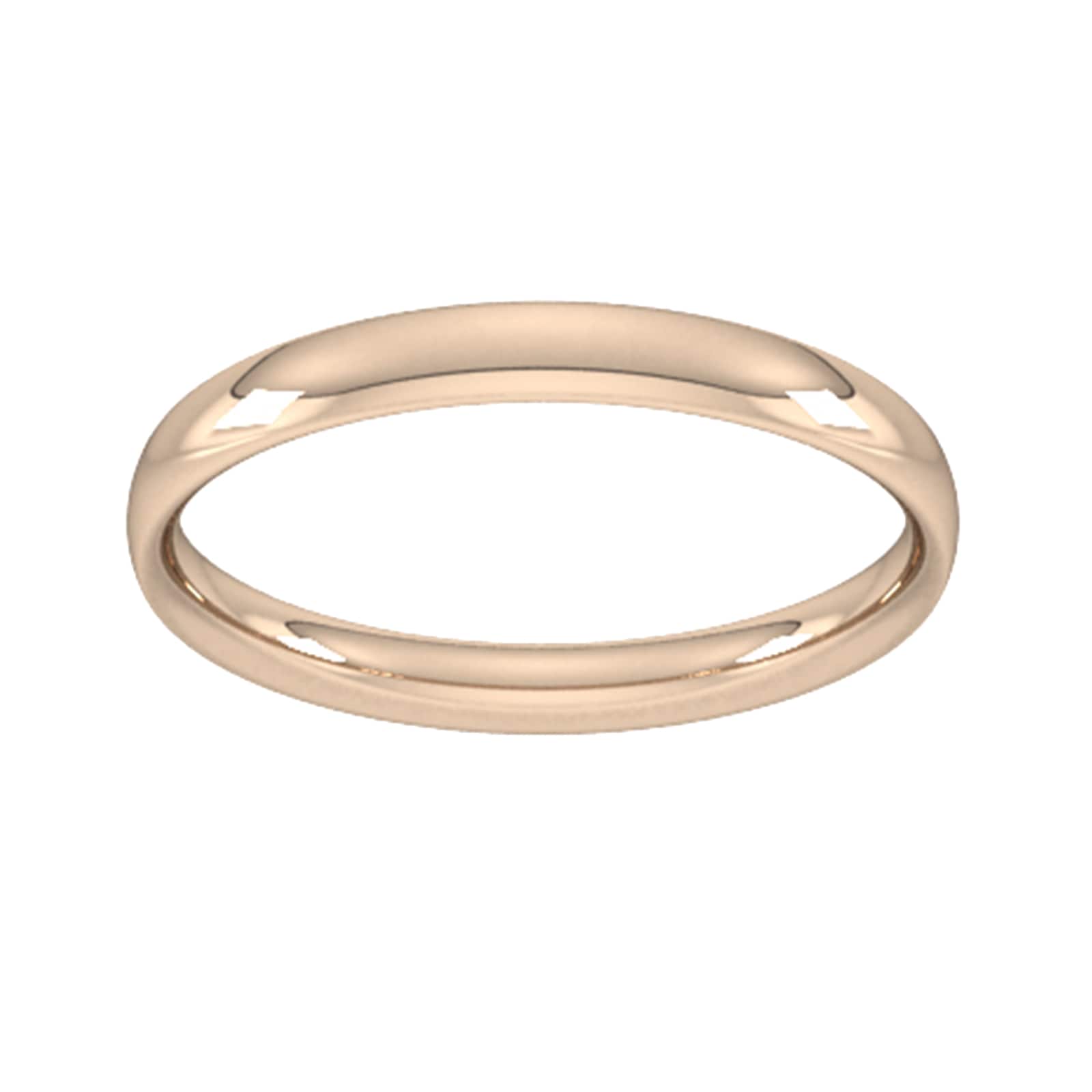 Goldsmiths 2.5mm Traditional Court Standard Wedding Ring In 9 Carat Rose Gold