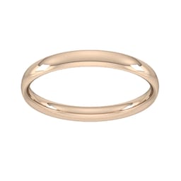 08308377 - 2.5mm Traditional Court Standard Wedding Ring In 9 Carat Rose Gold