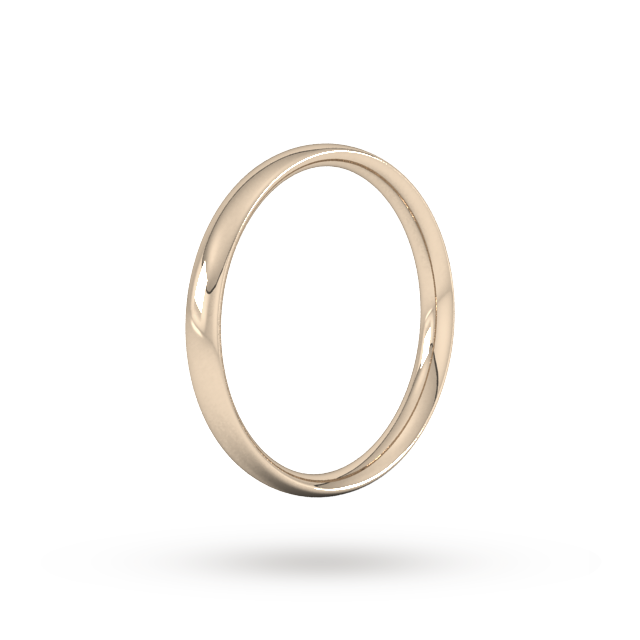 Goldsmiths 2.5mm Traditional Court Standard Wedding Ring In 9 Carat Rose Gold