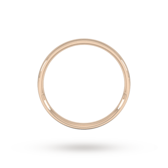 Goldsmiths 2.5mm Traditional Court Standard Wedding Ring In 9 Carat Rose Gold