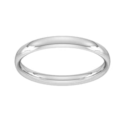 08308378 - 2.5mm Traditional Court Standard Wedding Ring In 18 Carat White Gold
