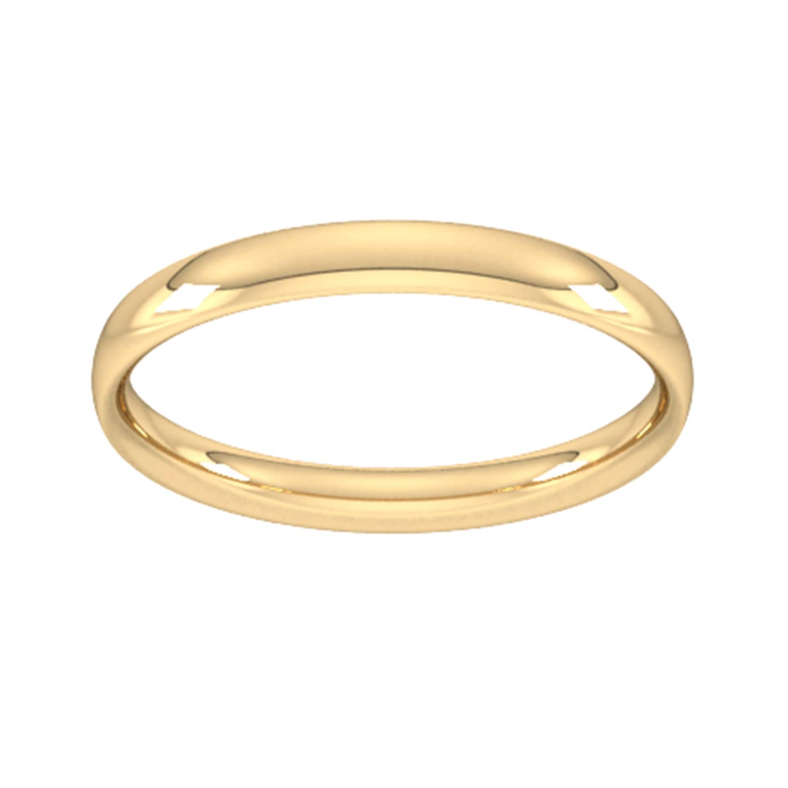 2.5mm Traditional Court Standard Wedding Ring In 18 Carat Yellow Gold - Ring Size T