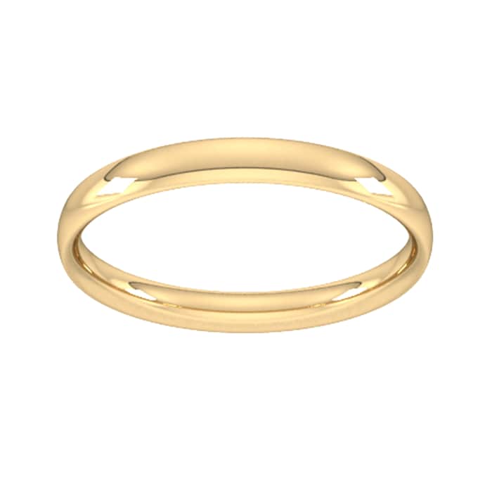 Goldsmiths 2.5mm Traditional Court Standard Wedding Ring In 18 Carat Yellow Gold
