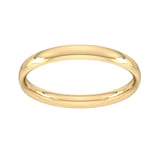 Goldsmiths 2.5mm Traditional Court Standard Wedding Ring In 18 Carat Yellow Gold - Ring Size K