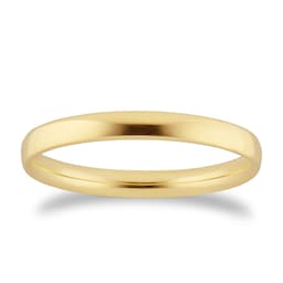 08308379 - 2.5mm Traditional Court Standard Wedding Ring In 18 Carat Yellow Gold