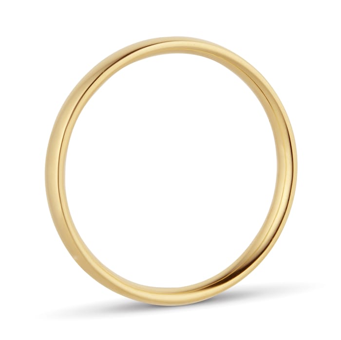 Goldsmiths 2.5mm Traditional Court Standard Wedding Ring In 18 Carat Yellow Gold