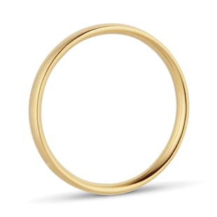 Goldsmiths 2.5mm Traditional Court Standard Wedding Ring In 18 Carat Yellow Gold