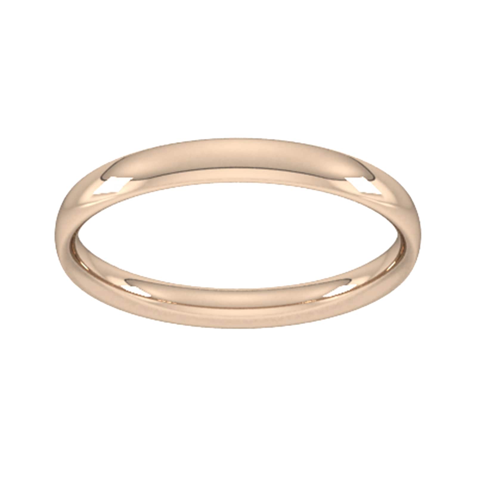 2.5mm Traditional Court Standard Wedding Ring In 18 Carat Rose Gold - Ring Size G
