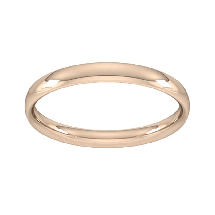 Goldsmiths 2.5mm Traditional Court Standard Wedding Ring In 18 Carat Rose Gold