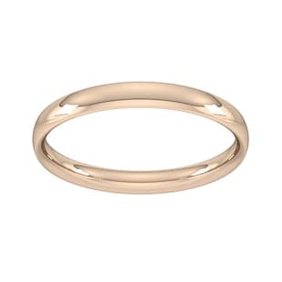Best Luxury 
2.5mm Traditional Court Standard Wedding Ring In 18 Carat Rose Gold