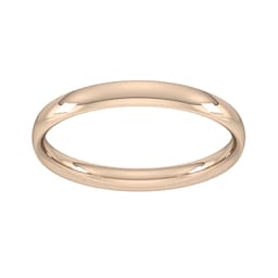 08308380 - 2.5mm Traditional Court Standard Wedding Ring In 18 Carat Rose Gold