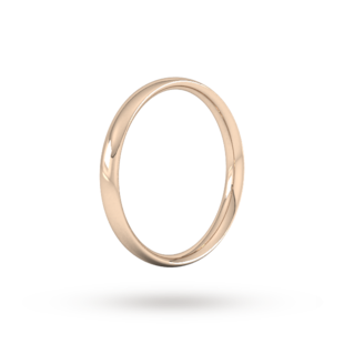 Best Luxury 
2.5mm Traditional Court Standard Wedding Ring In 18 Carat Rose Gold