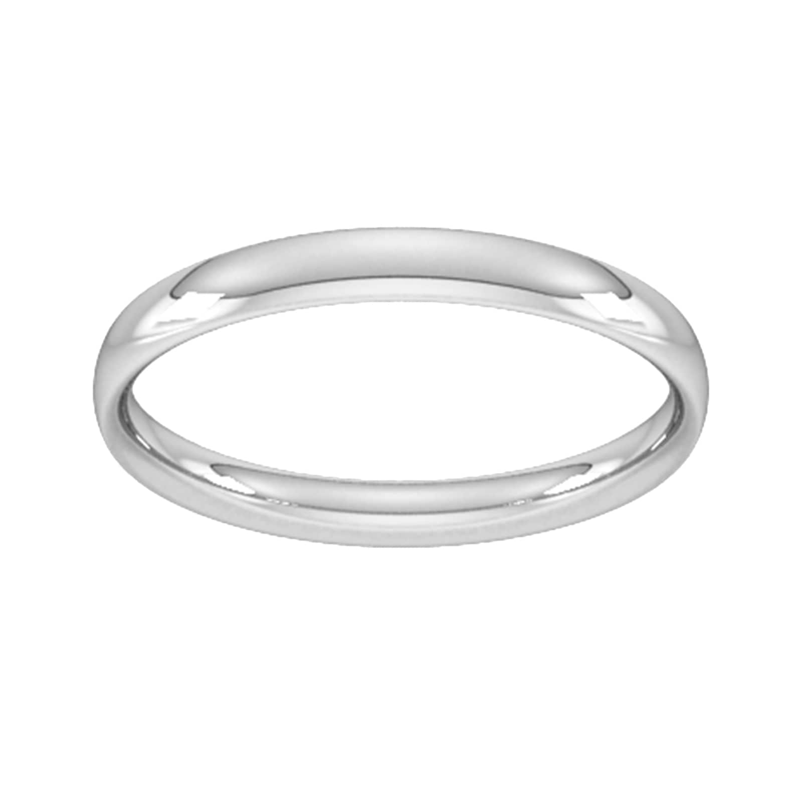 2.5mm Traditional Court Standard Wedding Ring In 950 Palladium - Ring Size O