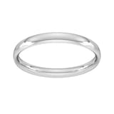 Goldsmiths 2.5mm Traditional Court Standard Wedding Ring In 950 Palladium