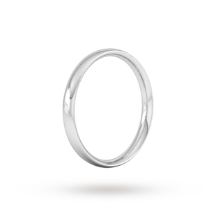 Goldsmiths 2.5mm Traditional Court Standard Wedding Ring In 950 Palladium