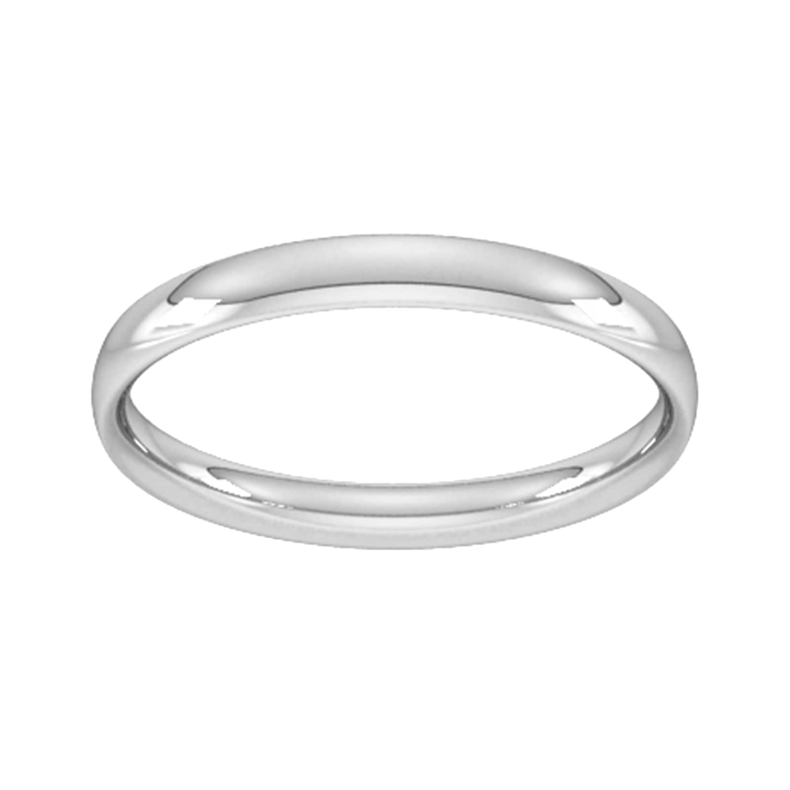 2.5mm Traditional Court Standard Wedding Ring In Platinum - Ring Size V