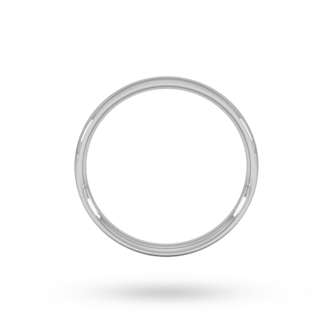 Goldsmiths 2.5mm Traditional Court Standard Wedding Ring In Platinum