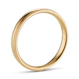 Goldsmiths 2.5mm Traditional Court Standard Milgrain Edge Wedding Ring In 9 Carat Yellow Gold - Ring Size Y