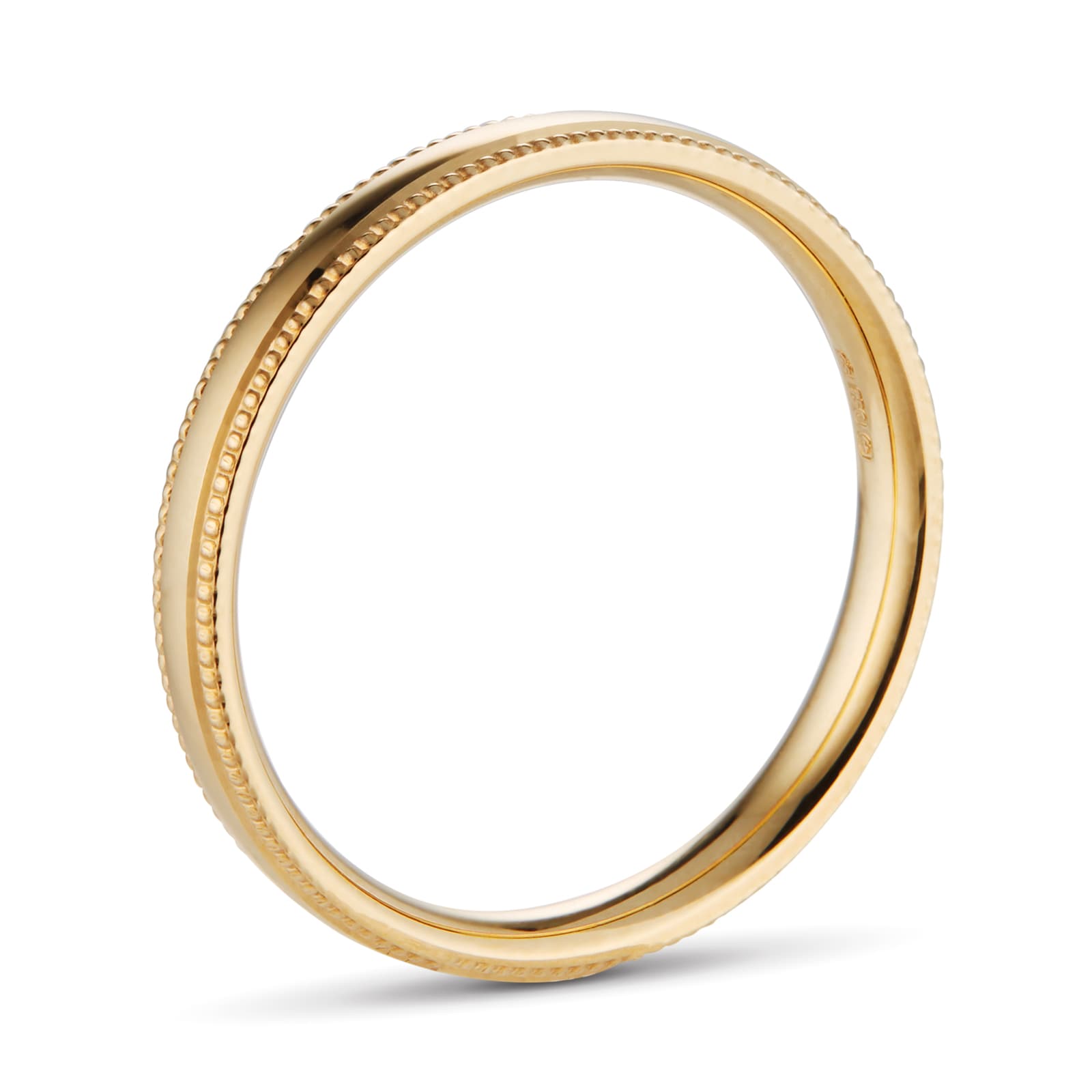 Goldsmiths 2.5mm Traditional Court Standard Milgrain Edge Wedding Ring In 18 Carat Yellow Gold Goldsmiths 2.5mm Traditional Court Standard Milgrain Edge Wedding Ring In 18 Carat Yellow Gold
