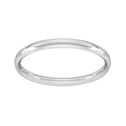 08308416 - 2mm Traditional Court Standard Wedding Ring In 9 Carat White Gold