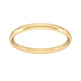 Goldsmiths 2mm Traditional Court Standard Wedding Ring In 9 Carat Yellow Gold - Ring Size J