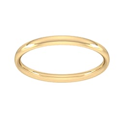 08308417 - 2mm Traditional Court Standard Wedding Ring In 9 Carat Yellow Gold