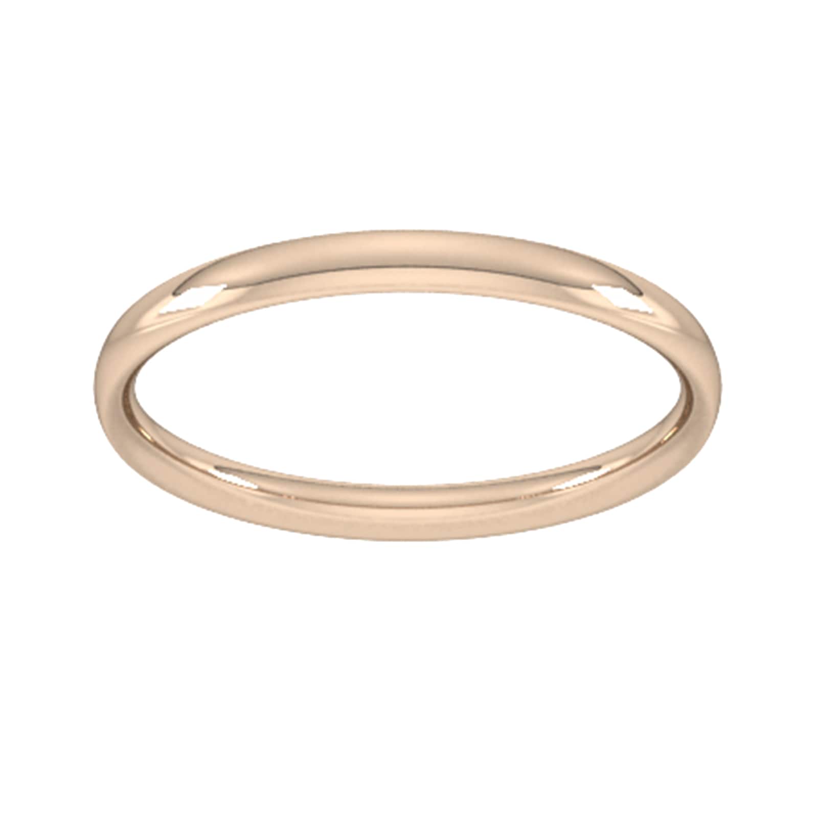 2mm Traditional Court Standard Wedding Ring In 9 Carat Rose Gold - Ring Size K