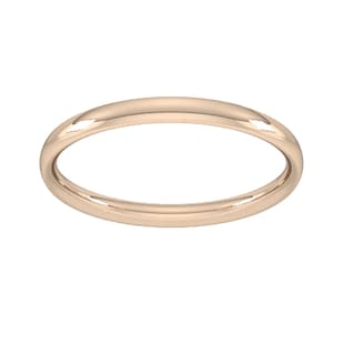Goldsmiths 2mm Traditional Court Standard Wedding Ring In 9 Carat Rose Gold