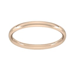 08308418 - 2mm Traditional Court Standard Wedding Ring In 9 Carat Rose Gold