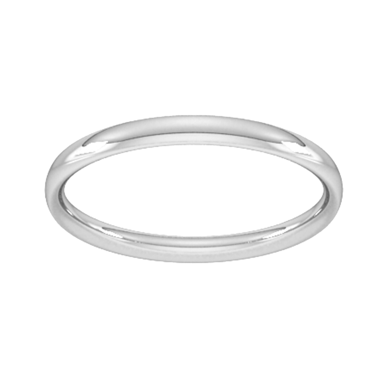 Goldsmiths 2mm Traditional Court Standard Wedding Ring In 18 Carat White Gold Goldsmiths 2mm Traditional Court Standard Wedding Ring In 18 Carat White Gold