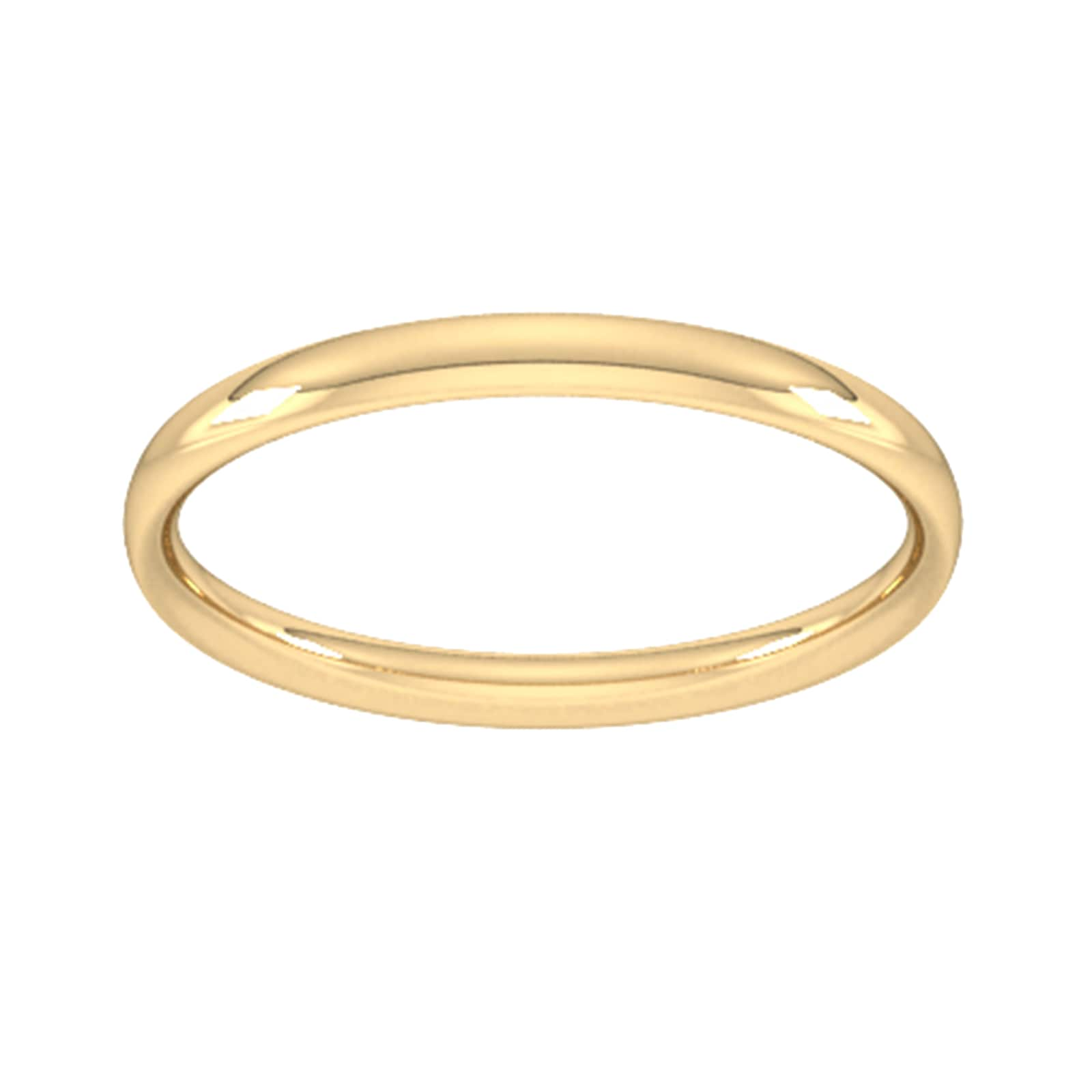 2mm Traditional Court Standard Wedding Ring In 18 Carat Yellow Gold - Ring Size M