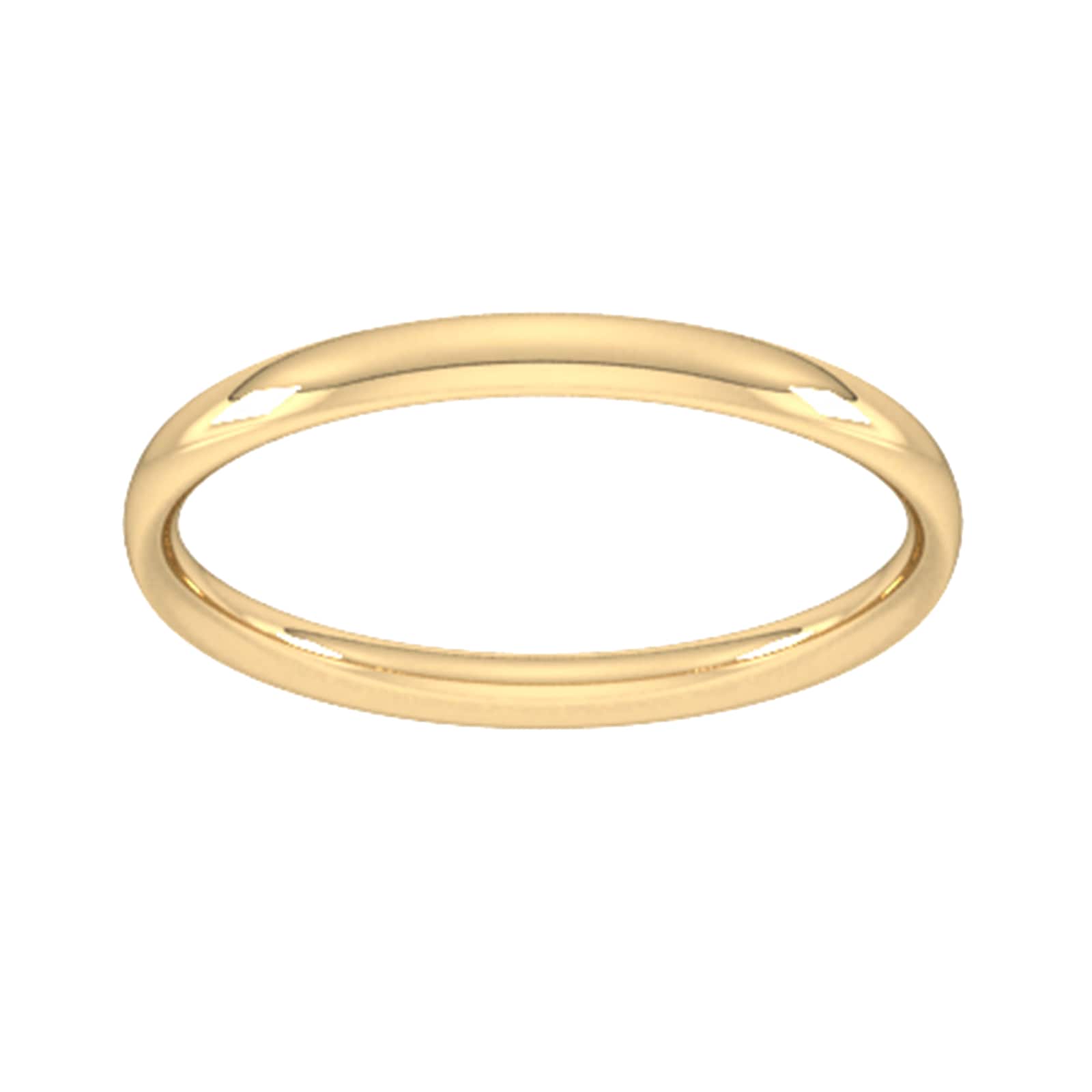 Goldsmiths 2mm Traditional Court Standard Wedding Ring In 18 Carat Yellow Gold - Ring Size I.5 Goldsmiths 2mm Traditional Court Standard Wedding Ring In 18 Carat Yellow Gold - Ring Size I.5