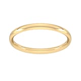 Goldsmiths 2mm Traditional Court Standard Wedding Ring In 18 Carat Yellow Gold