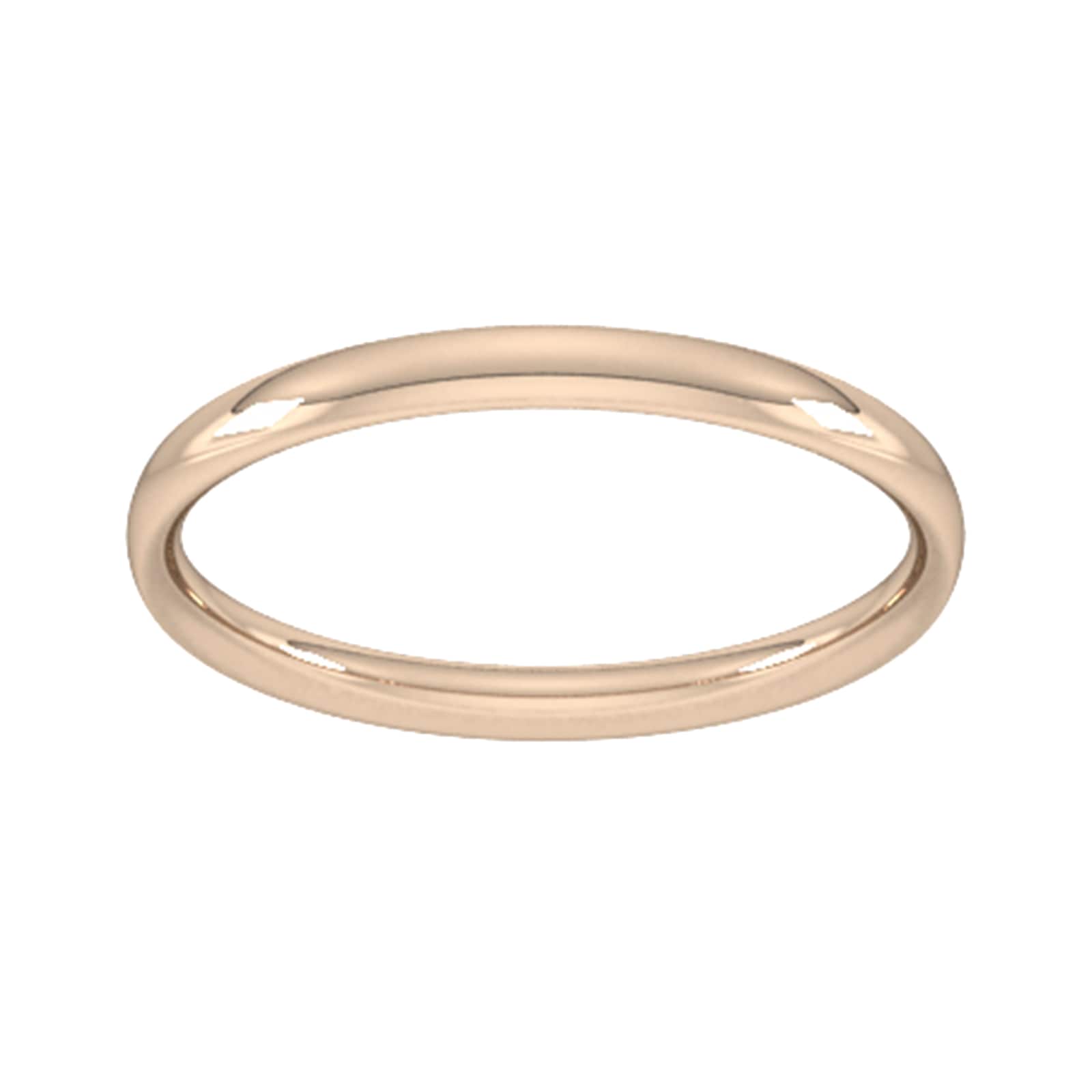 2mm Traditional Court Standard Wedding Ring In 18 Carat Rose Gold - Ring Size O