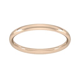 08308421 - 2mm Traditional Court Standard Wedding Ring In 18 Carat Rose Gold