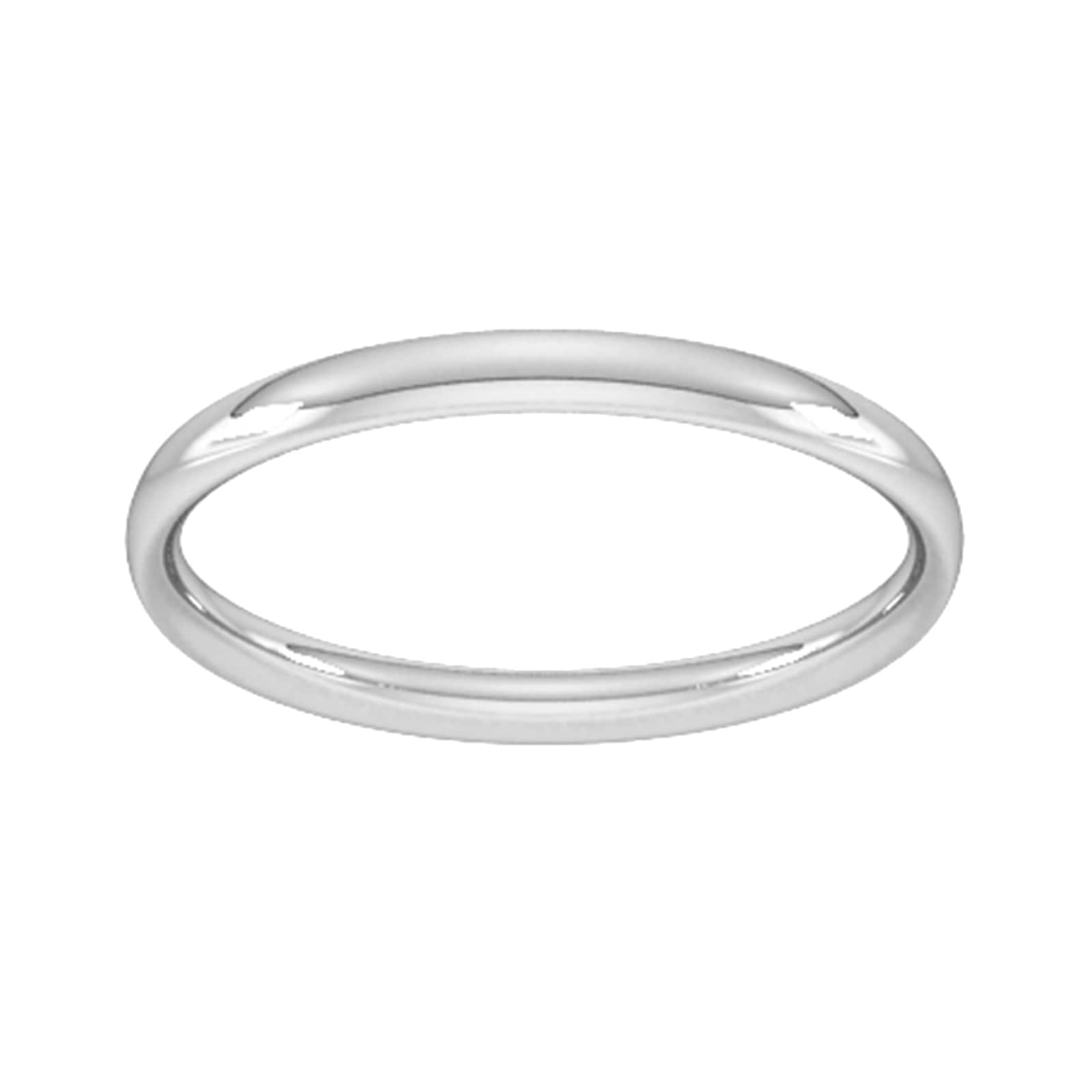 2mm Traditional Court Standard Wedding Ring In 950 Palladium - Ring Size G