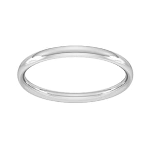 Goldsmiths 2mm Traditional Court Standard Wedding Ring In 950 Palladium