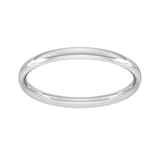 Goldsmiths 2mm Traditional Court Standard Wedding Ring In Platinum
