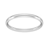 Goldsmiths 2mm Traditional Court Standard Wedding Ring In Sterling Silver