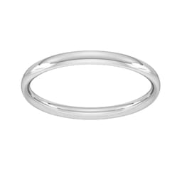 08308424160 - 2mm Traditional Court Standard Wedding Ring In Sterling Silver - Ring Size P
