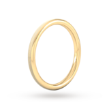 Goldsmiths 2mm Traditional Court Standard Matt Finished Wedding Ring In 9 Carat Yellow Gold