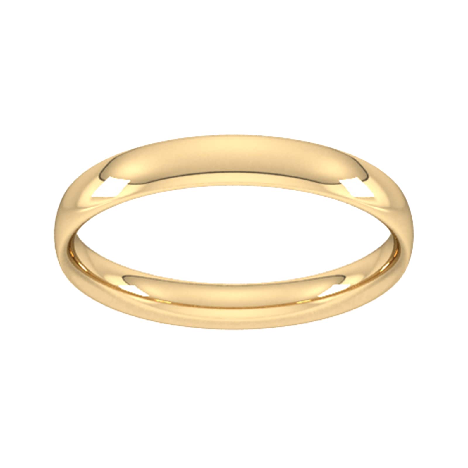 3mm Traditional Court Standard Wedding Ring In 9 Carat Yellow Gold - Ring Size Y