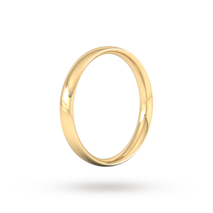 Goldsmiths 3mm Traditional Court Standard Wedding Ring In 9 Carat Yellow Gold