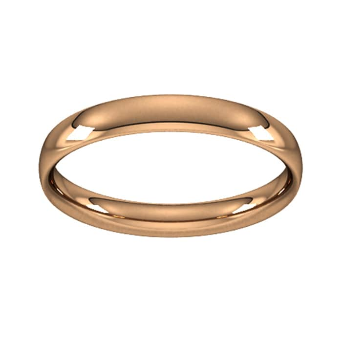 Goldsmiths 3mm Traditional Court Standard Wedding Ring In 9 Carat Rose Gold