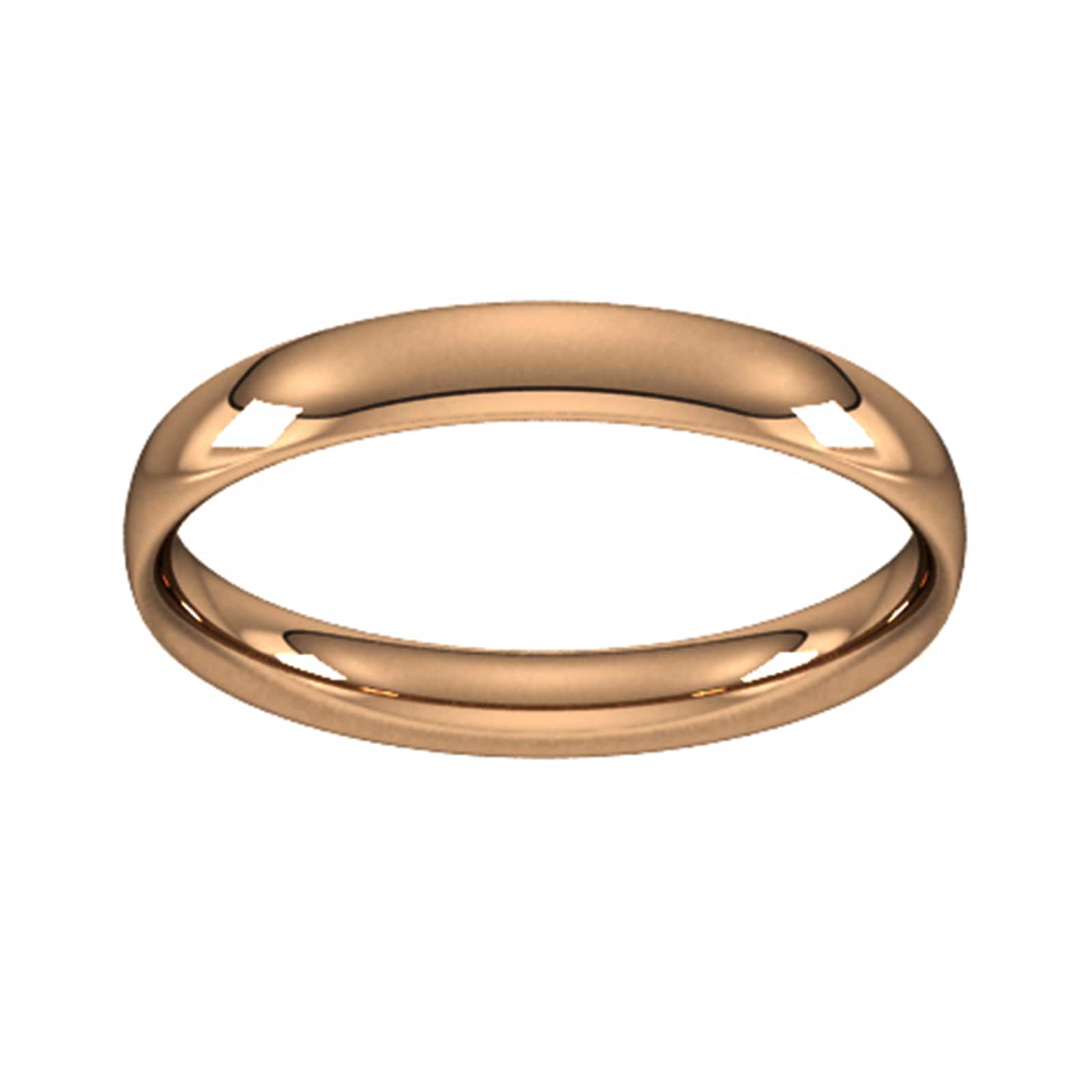 Goldsmiths 3mm Traditional Court Standard Wedding Ring In 9 Carat Rose Gold