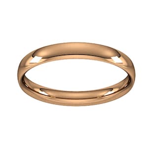 Goldsmiths 3mm Traditional Court Standard Wedding Ring In 9 Carat Rose Gold