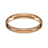 Goldsmiths 3mm Traditional Court Standard Wedding Ring In 9 Carat Rose Gold